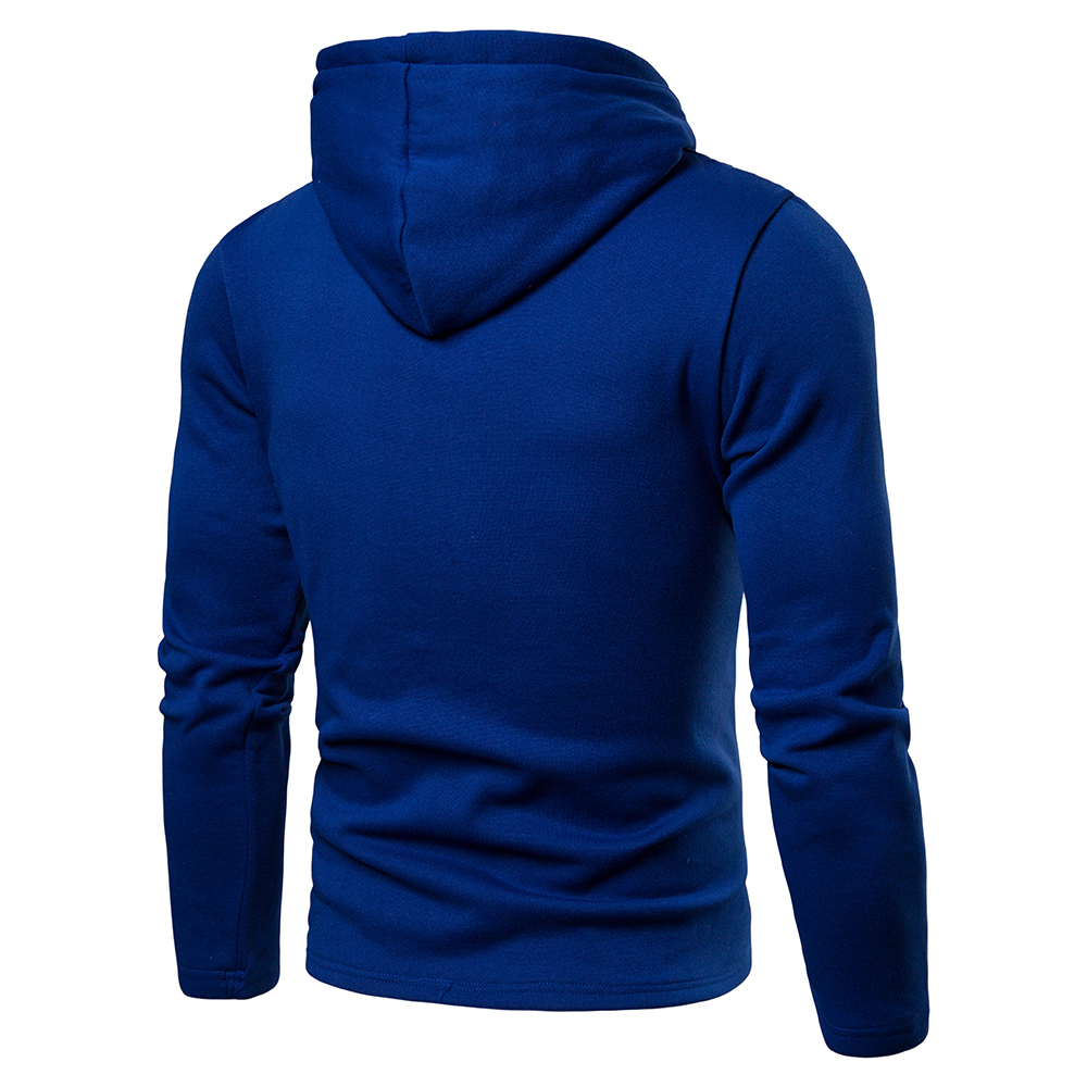 2021 High quality Men Sweatshirt Autumn Winter Casual Patchwork Slim Fit Hoodies Top Zipper Warm Outdoor Sport Tops