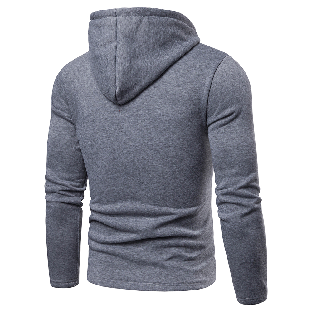 2021 High quality Men Sweatshirt Autumn Winter Casual Patchwork Slim Fit Hoodies Top Zipper Warm Outdoor Sport Tops