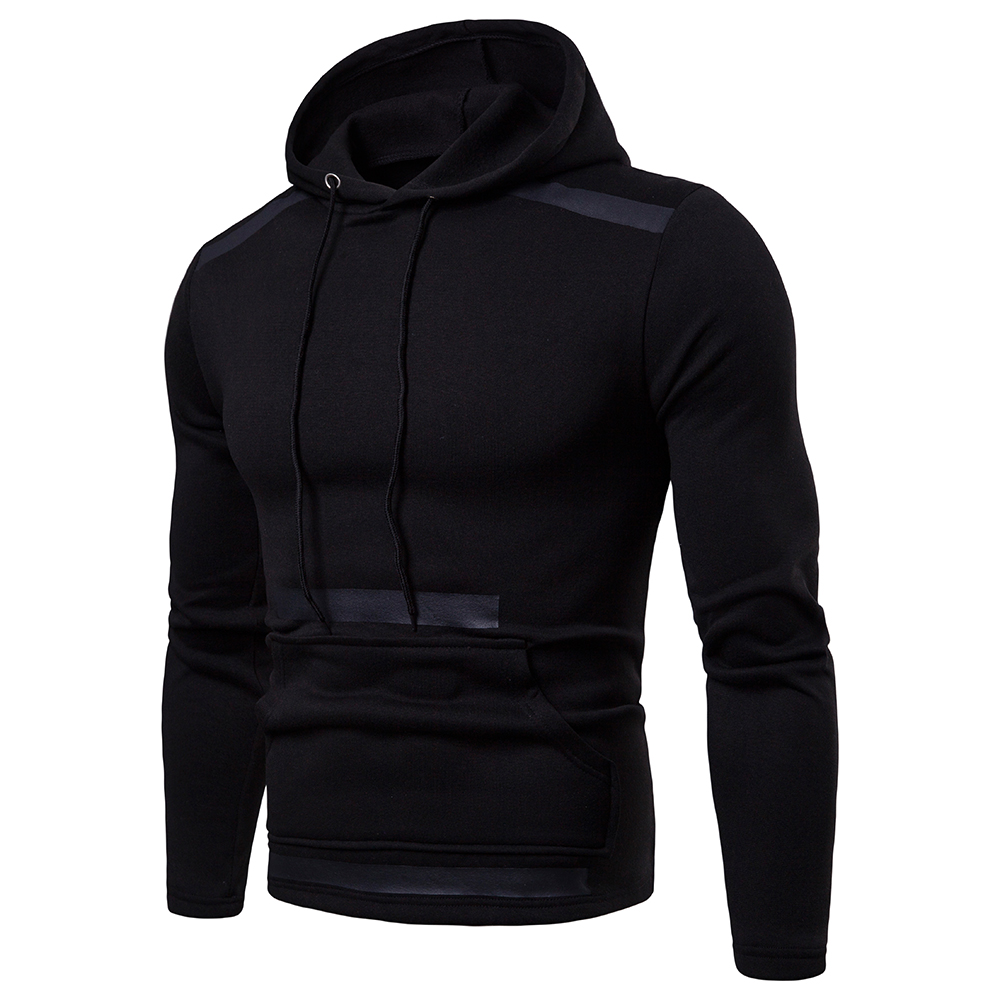 2021 High quality Men Sweatshirt Autumn Winter Casual Patchwork Slim Fit Hoodies Top Zipper Warm Outdoor Sport Tops