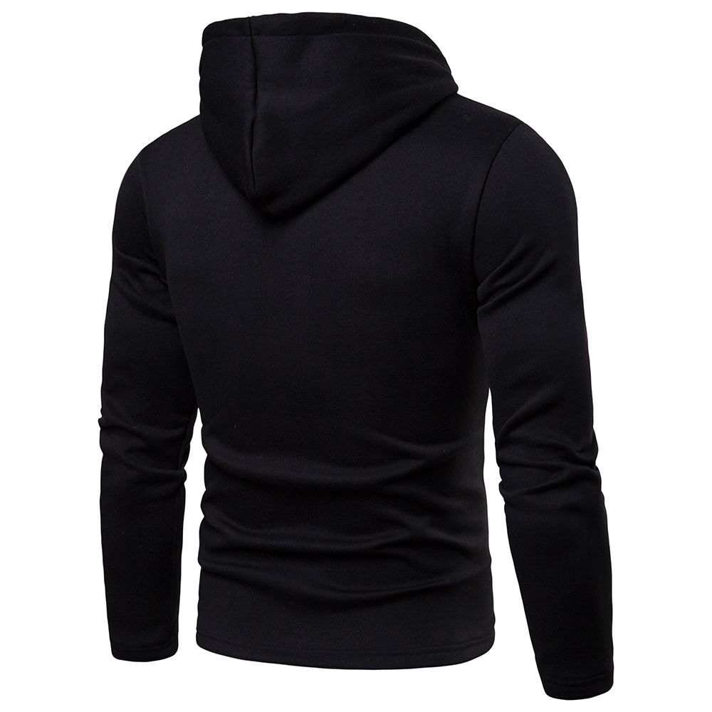 2021 High quality Men Sweatshirt Autumn Winter Casual Patchwork Slim Fit Hoodies Top Zipper Warm Outdoor Sport Tops
