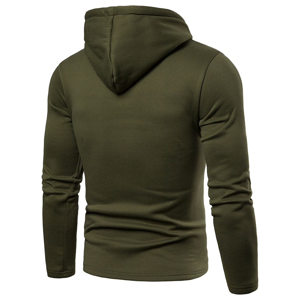 2021 High quality Men Sweatshirt Autumn Winter Casual Patchwork Slim Fit Hoodies Top Zipper Warm Outdoor Sport Tops