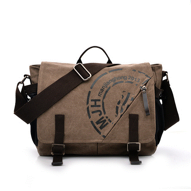 Men Canvas Messenger Bag Duffle Tote Travel Shoulder Bag High Quality Tote Crossbody Bags Zipper Bag