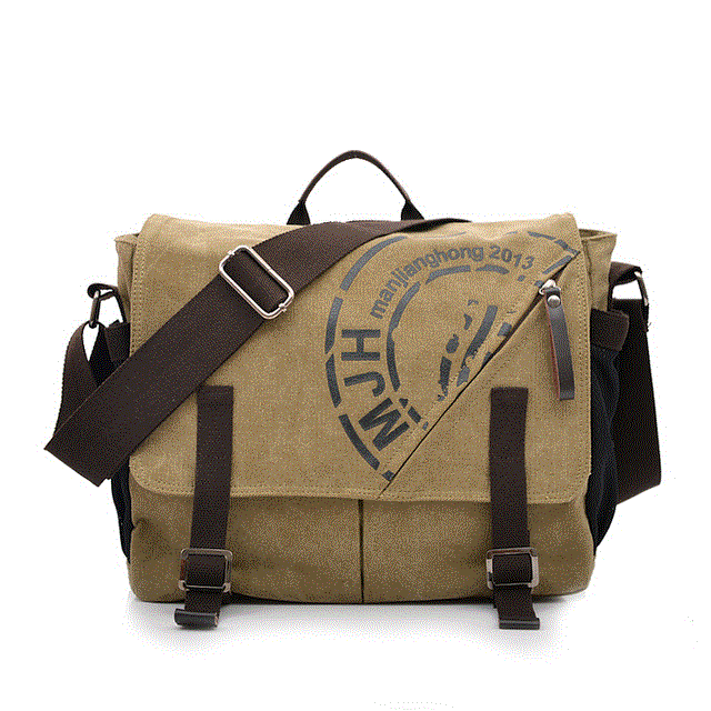 Men Canvas Messenger Bag Duffle Tote Travel Shoulder Bag High Quality Tote Crossbody Bags Zipper Bag