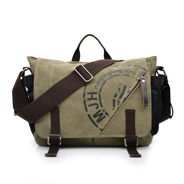 Men Canvas Messenger Bag Duffle Tote Travel Shoulder Bag High Quality Tote Crossbody Bags Zipper Bag