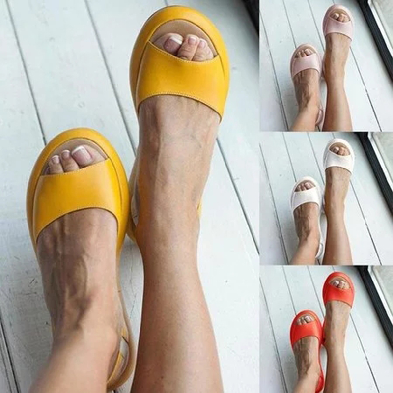 2021 High quality Women Sandals Flops Fashion Rome Slip-On Flat Sandals Shoes Woman Slides Solid Casual Female