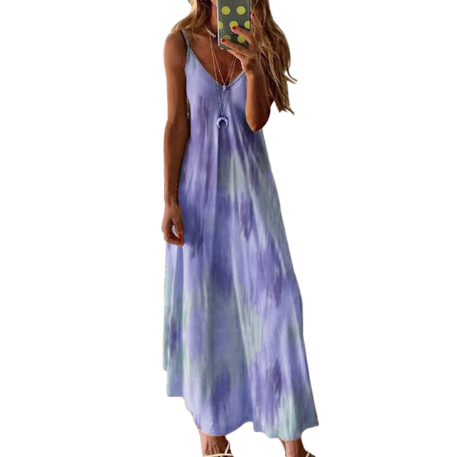 2021 High quality Womens Cotton Summer Sleeveless Long Ladies Casual Dress Boho Kaftan Tunic