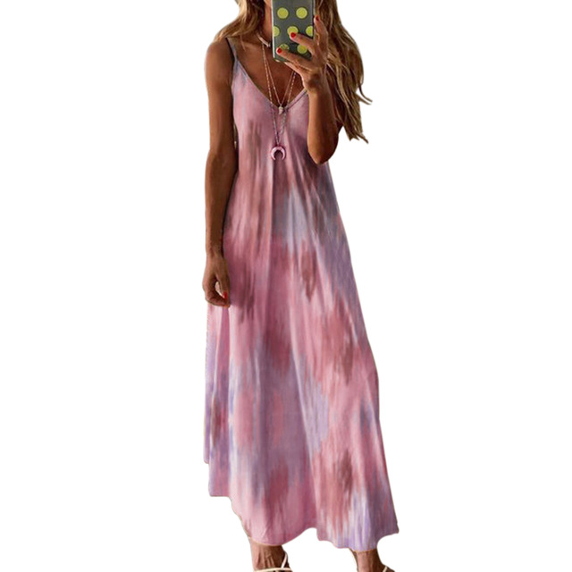 2021 High quality Womens Cotton Summer Sleeveless Long Ladies Casual Dress Boho Kaftan Tunic