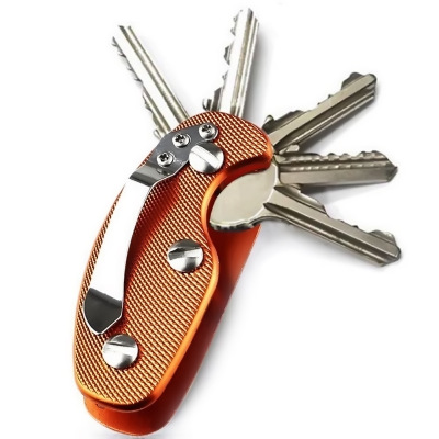 2021 High quality Aluminum Key Holder Clip Flexible Key Holder Clip Aluminum Alloy Keychain Keys Organizer Folder Keys