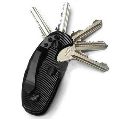 2021 High quality Aluminum Key Holder Clip Flexible Key Holder Clip Aluminum Alloy Keychain Keys Organizer Folder Keys