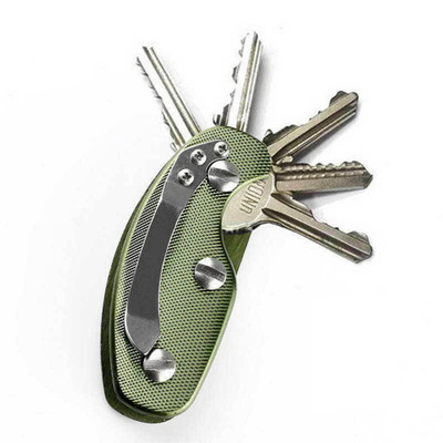 2021 High quality Aluminum Key Holder Clip Flexible Key Holder Clip Aluminum Alloy Keychain Keys Organizer Folder Keys