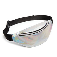 2021 High quality Laser Waist Packs Female PVC Holographic Fanny Pack Ladies Black Hologram Waist Bags Gold Silver