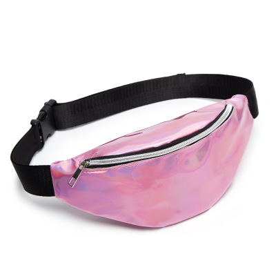 2021 High quality Laser Waist Packs Female PVC Holographic Fanny Pack Ladies Black Hologram Waist Bags Gold Silver