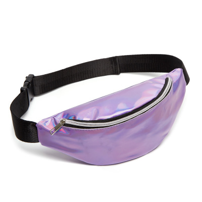 2021 High quality Laser Waist Packs Female PVC Holographic Fanny Pack Ladies Black Hologram Waist Bags Gold Silver
