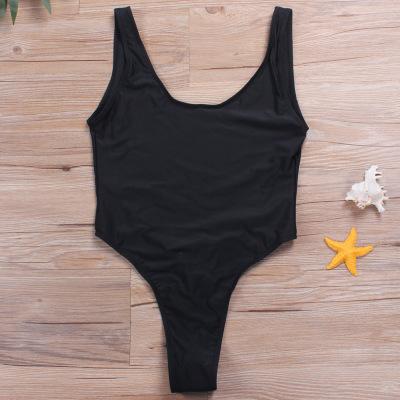 2021 High quality Women's Backless Bikini Ladies Solid Swimwear Padded Swimsuit Body Suits Sleeveless Strap