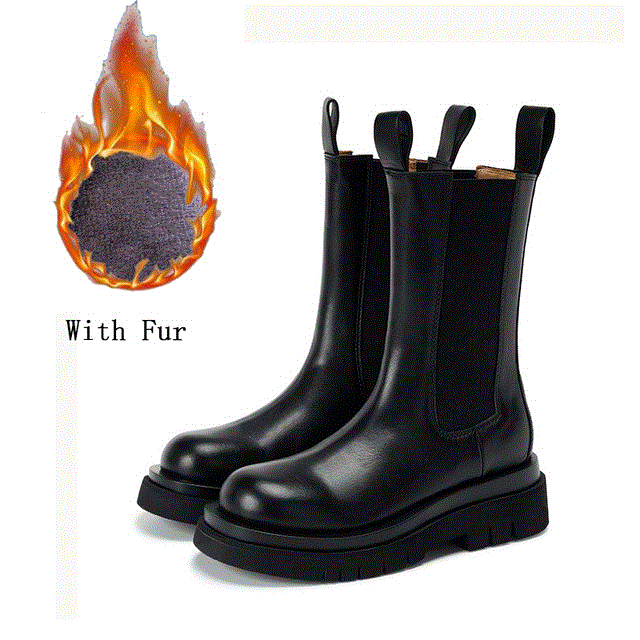 2021 High quality Chelsea Boots Women Ankle Boots Chunky Winter Shoes Platform Ankle Boots