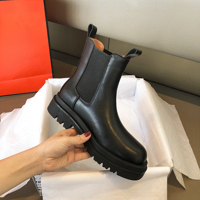 2021 High quality Chelsea Boots Women Ankle Boots Chunky Winter Shoes Platform Ankle Boots