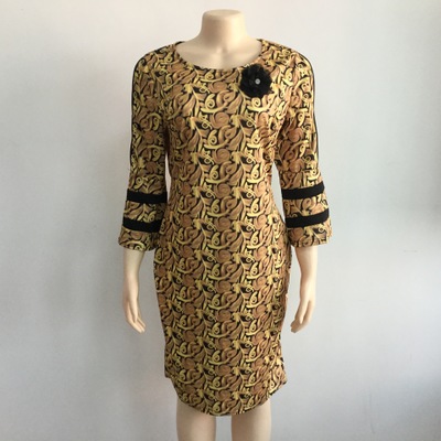2021 High quality Elegent African Women O-neck Printing Plus Size Dress African dress