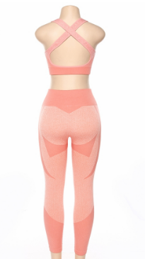 2021 High quality Women 2 Pieces Sets Fitness Tracksuit Vintage Elastic Tank Tops High Waist Leggings Casual Gymwear