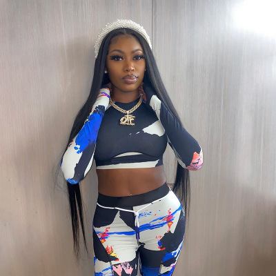 2021 High quality Gymwear 2 piece Outfits Women Matching Set Elasticity High Top Sporty Legging Active wear