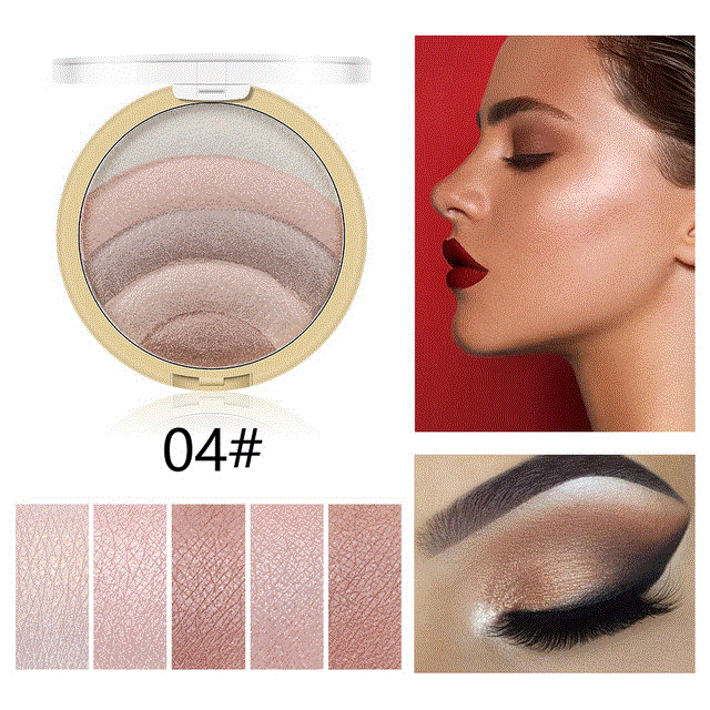 2021 High quality 10-color Rainbow Highlight Eyeshadow Baked Powder Blush Lazy Blush Makeup Long-lasting Natural