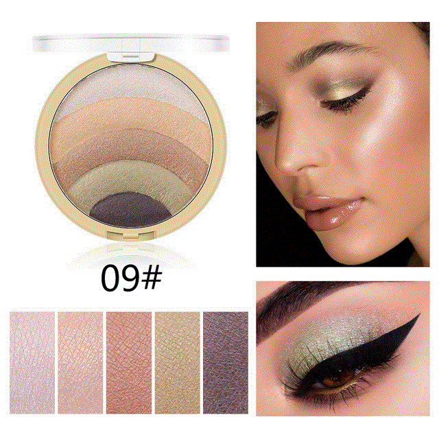 2021 High quality 10-color Rainbow Highlight Eyeshadow Baked Powder Blush Lazy Blush Makeup Long-lasting Natural