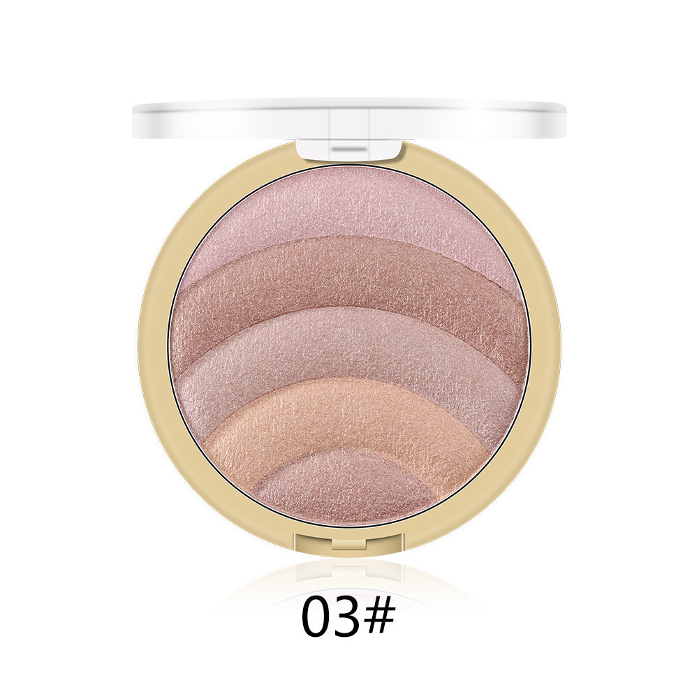 2021 High quality 10-color Rainbow Highlight Eyeshadow Baked Powder Blush Lazy Blush Makeup Long-lasting Natural