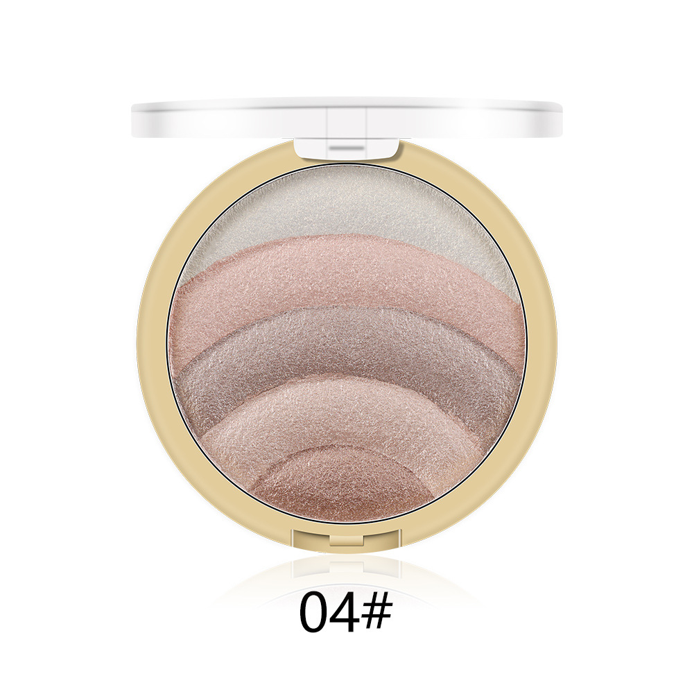 2021 High quality 10-color Rainbow Highlight Eyeshadow Baked Powder Blush Lazy Blush Makeup Long-lasting Natural