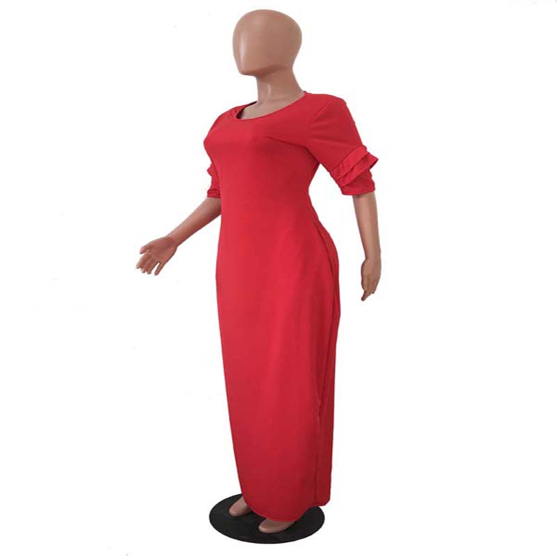 2021 High quality Elegant Women African Long Dress Formal High Waist Pocket Lady Dress Party Africa Female Costume