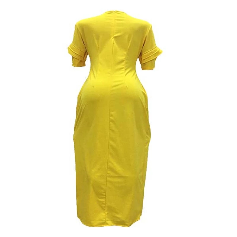 2021 High quality Elegant Women African Long Dress Formal High Waist Pocket Lady Dress Party Africa Female Costume