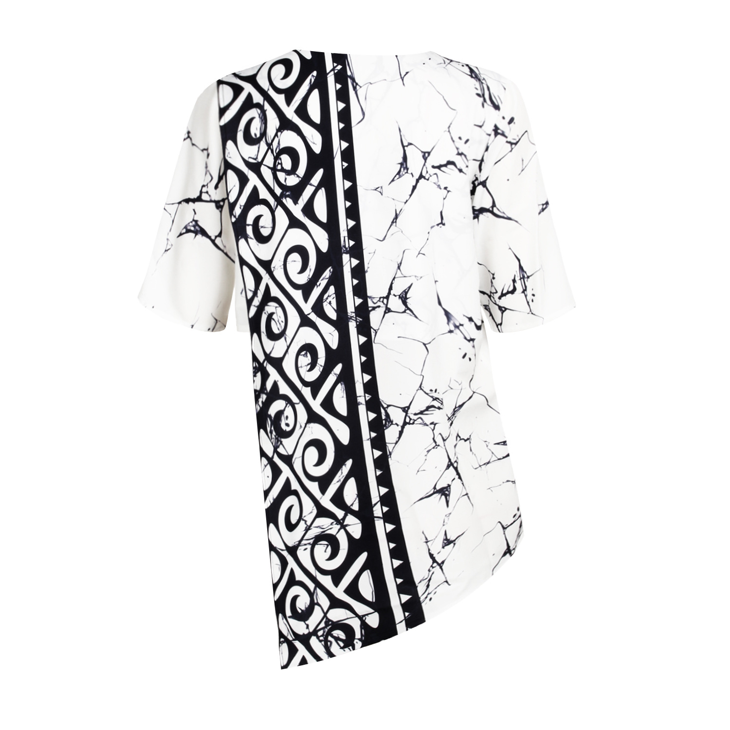2021 High quality Africa Clothes Asymmetrical Africa Print Loose T-shirt African Women's Tops Lady Summer