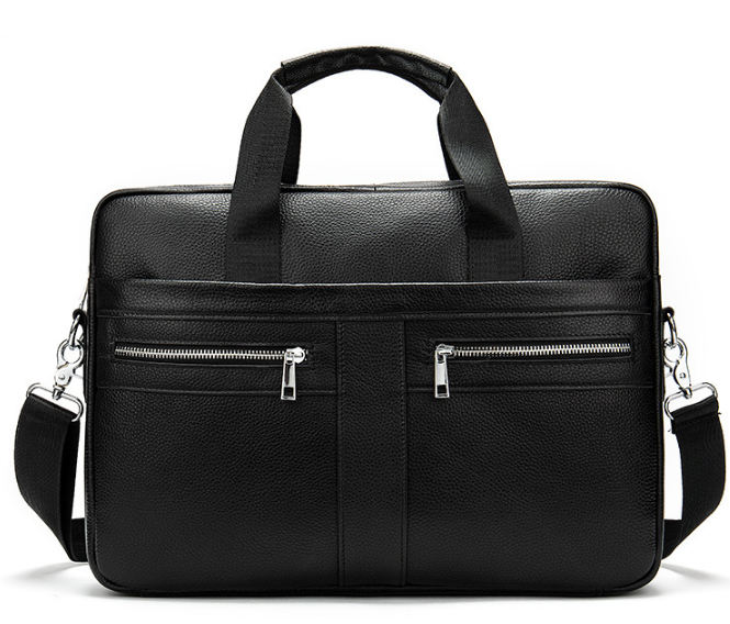 2021 High quality Mens Briefcase bag genuine leather laptop bag business tote for document officer