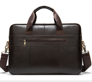 2021 High quality Mens Briefcase bag genuine leather laptop bag business tote for document officer