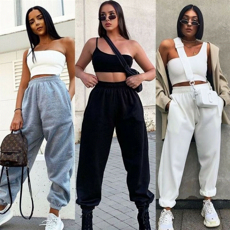2021 High quality Wide Leg Women Trousers Plus Size High Waist Pants Streetwear Korean Casual Pant