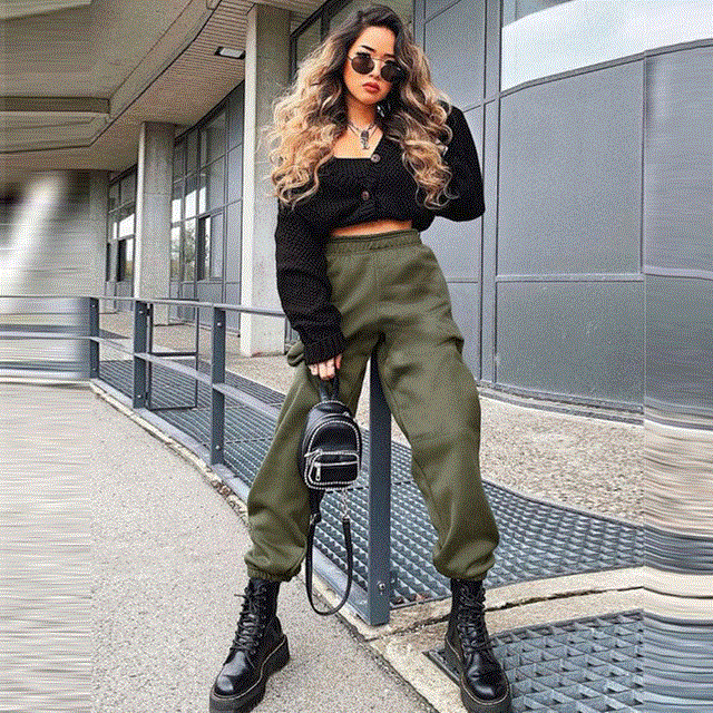 2021 High quality Wide Leg Women Trousers Plus Size High Waist Pants Streetwear Korean Casual Pant
