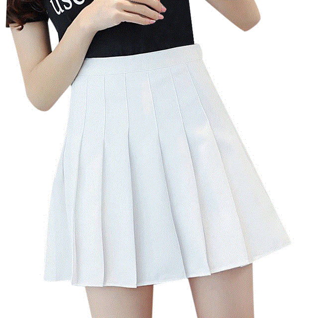 2021 High quality Pleated Satin Skirt summer High Waist Mini Skirt Women Girl Fashion Slim Waist Casual Tennis Skirt