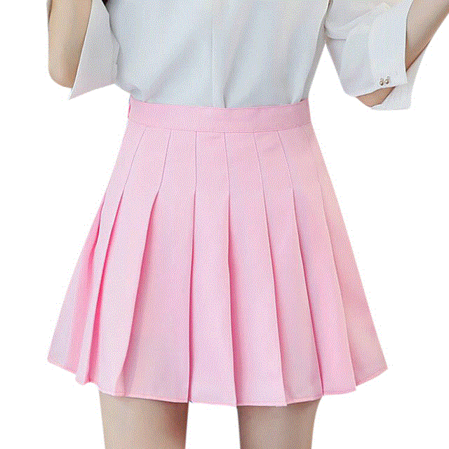 2021 High quality Pleated Satin Skirt summer High Waist Mini Skirt Women Girl Fashion Slim Waist Casual Tennis Skirt