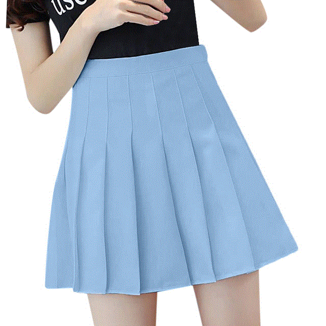 2021 High quality Pleated Satin Skirt summer High Waist Mini Skirt Women Girl Fashion Slim Waist Casual Tennis Skirt