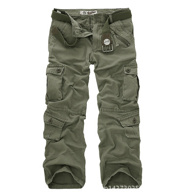 2021 High quality Plus Size Men Cargo Pants Casual Loose Multi Pocket Camouflage Military Pant street Joggers Trousers
