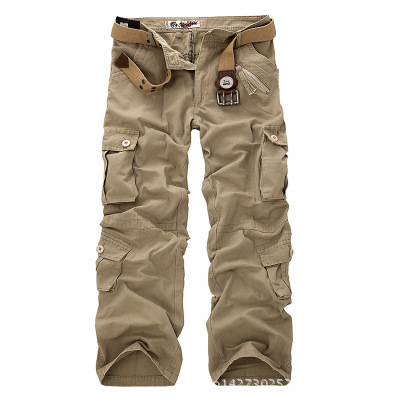 2021 High quality Plus Size Men Cargo Pants Casual Loose Multi Pocket Camouflage Military Pant street Joggers Trousers
