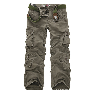 2021 High quality Plus Size Men Cargo Pants Casual Loose Multi Pocket Camouflage Military Pant street Joggers Trousers