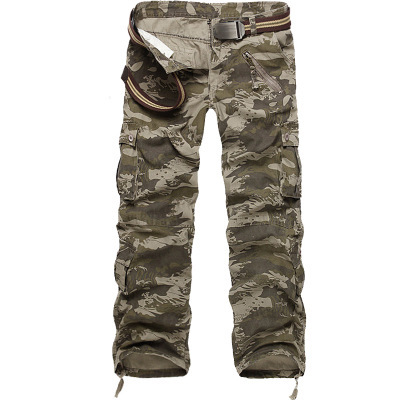 2021 High quality Plus Size Men Cargo Pants Casual Loose Multi Pocket Camouflage Military Pant street Joggers Trousers