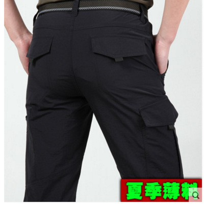 2021 High quality Men Tactical Cargo Pant Breathable lightweight Waterproof Quick Dry Casual Pant Men Summer Trousers