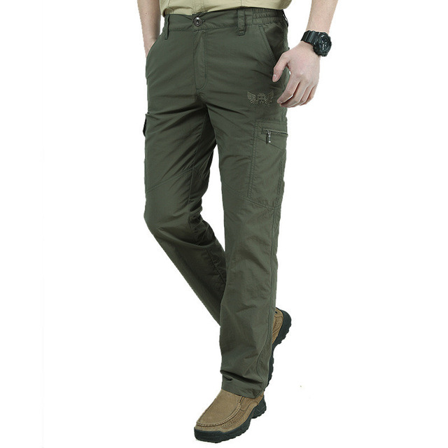 2021 High quality Men Tactical Cargo Pant Breathable lightweight Waterproof Quick Dry Casual Pant Men Summer Trousers