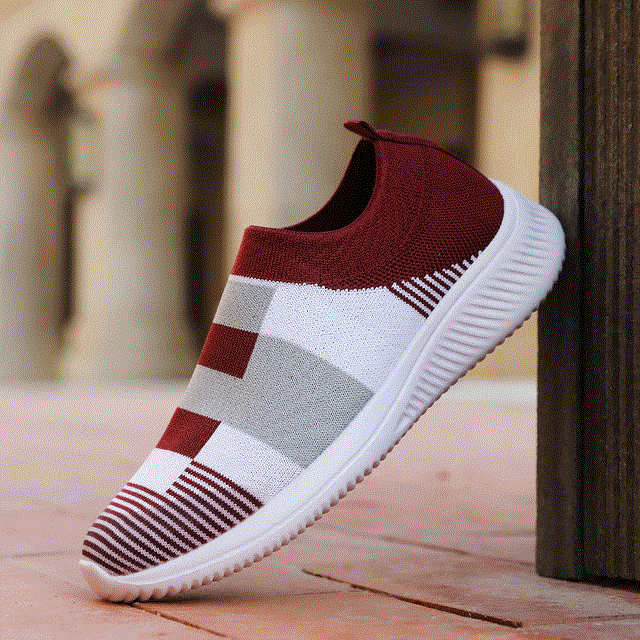 2021 High quality Women Casual Vulcanized Athletic Shoe Woman Mesh Sneakers Women Flat Ladies Slip-On Female Footwear