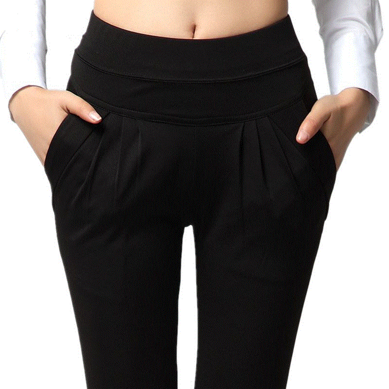 2021 High quality Women Casual Harem Pants Fashion Solid Loose Pants Mid Waist Plus Size Long Trouser Slim Female Pant