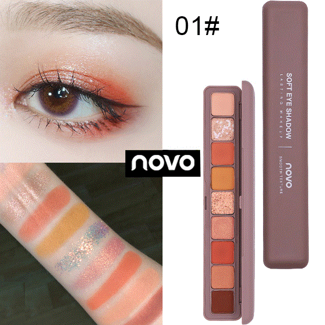2021 High quality Novo Glitter Galaxy Eyeshadow Palette 9 Colors Pigment Shimmer Matte Eyeshadow Makeup Flash Shine Diamond Shadow Kit