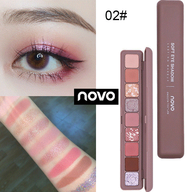 2021 High quality Novo Glitter Galaxy Eyeshadow Palette 9 Colors Pigment Shimmer Matte Eyeshadow Makeup Flash Shine Diamond Shadow Kit