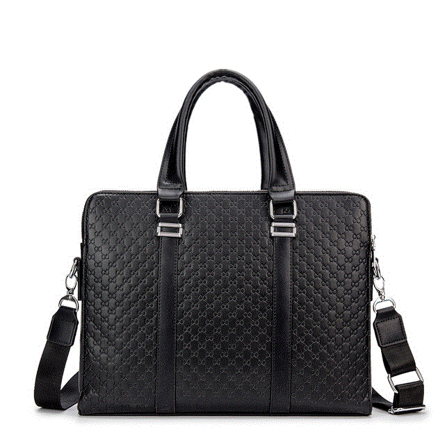 2021 High quality New Men's Handbag Business Briefcase Embossed Letter Shoulder Horizontal Style Multigrid Layer