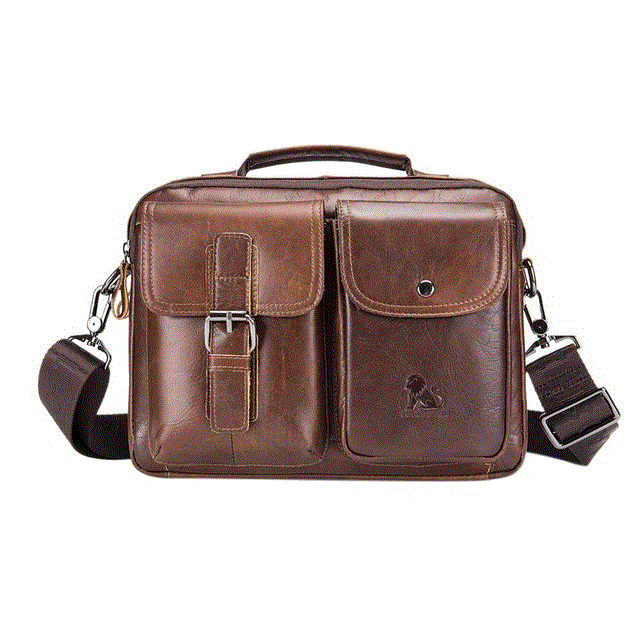 2021 High quality Men Leather Casual Laptop Bags Handbags  Male Business Travel Messenger Bags Crossbody Shoulder Bags