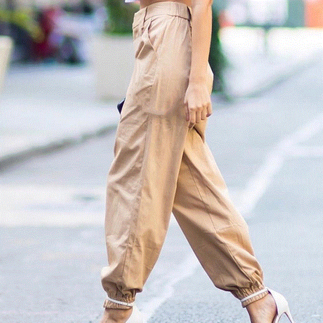 2021 High quality Fashion Women High Waist Chain Hip Pop Cargo Harem Pants Leggings Trouser Plus Size